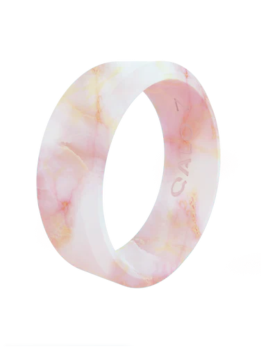Qalo Metallic Marble Silicone Ring