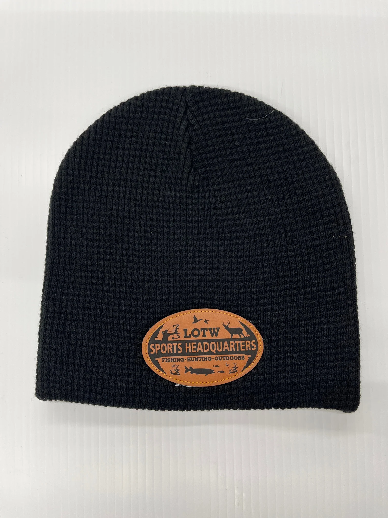 LOTW Sports HQ Waffle Style Beanies Leather Patch - Image 5